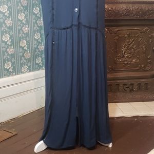 L&B Navy thin lines skirt